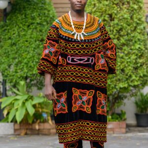 Man wearing traditional Cameroonian cloth